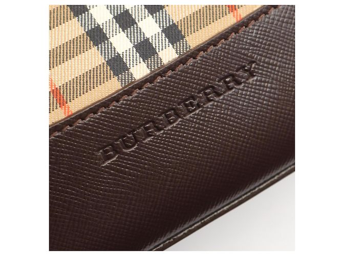 Borsa Tote Burberry Haymarket Check Marrone Multicolore Beige - vista 4