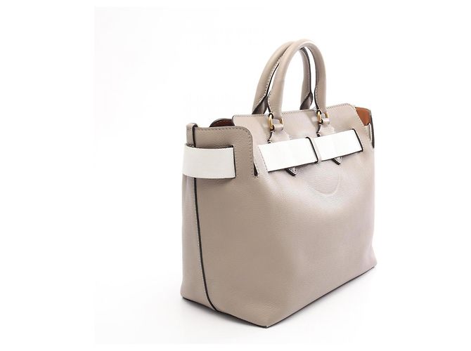 Borsa Burberry Large 2-Way Bianco Beige - vista 2