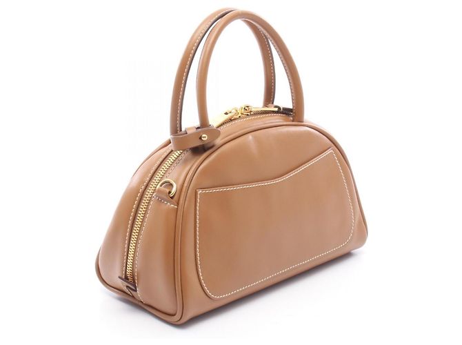 Bolsa de mão 2-Way em couro marrom Miu Miu - vista 2
