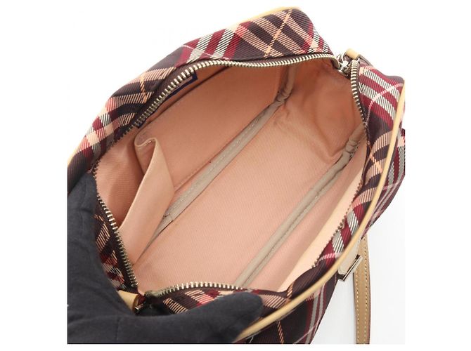Borsa a tracolla Burberry Blue Label Check Beige - vista 3