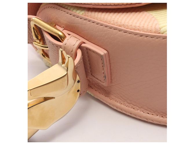 Borsa a tracolla Burberry Chess Satchel Rosa Giallo - vista 10