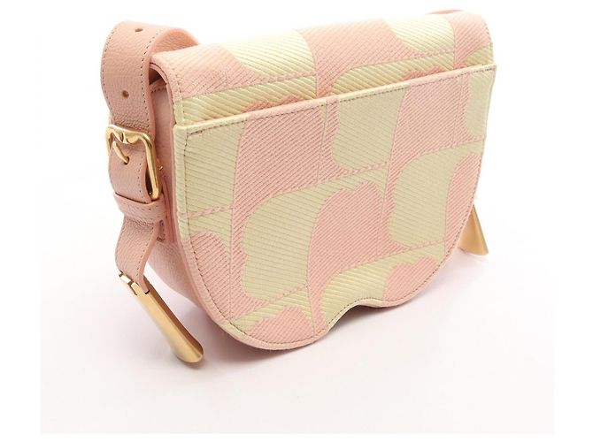 Borsa a tracolla Burberry Chess Satchel Rosa Giallo - vista 2