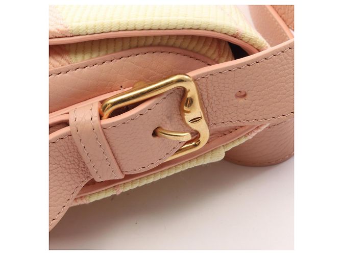 Borsa a tracolla Burberry Chess Satchel Rosa Giallo - vista 7