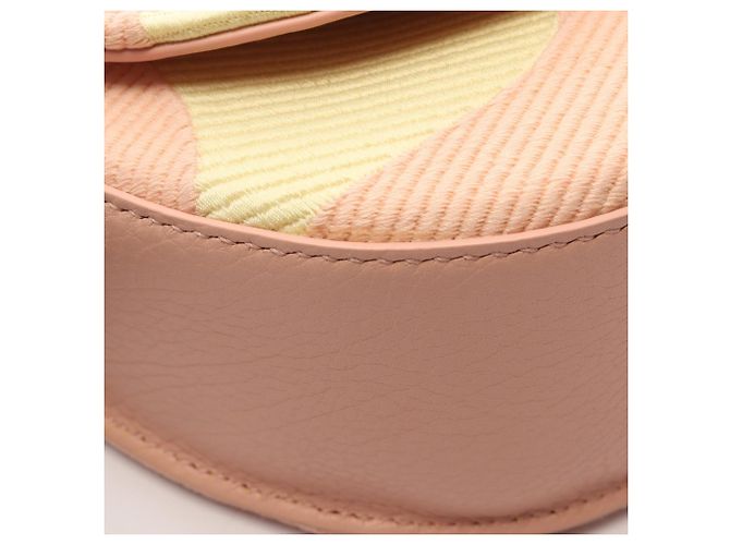 Borsa a tracolla Burberry Chess Satchel Rosa Giallo - vista 8
