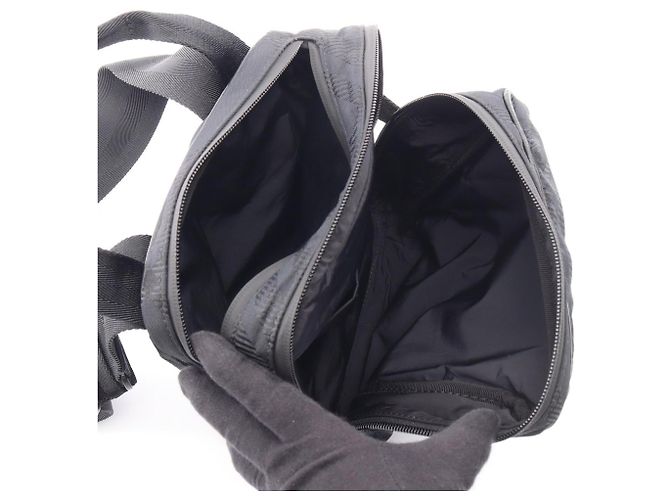 Borsa a tracolla Burberry Check Jacquard Nero - vista 3