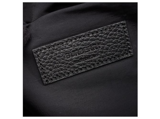 Borsa a tracolla Burberry Check Jacquard Nero - vista 4