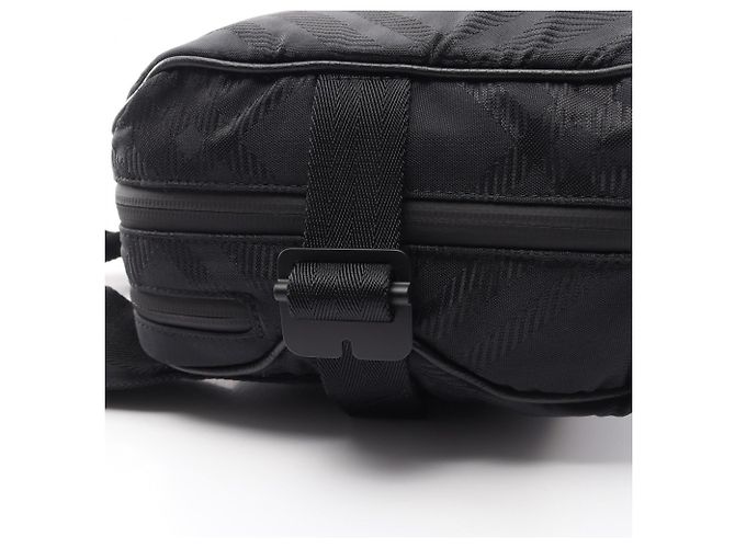 Borsa a tracolla Burberry Check Jacquard Nero - vista 6