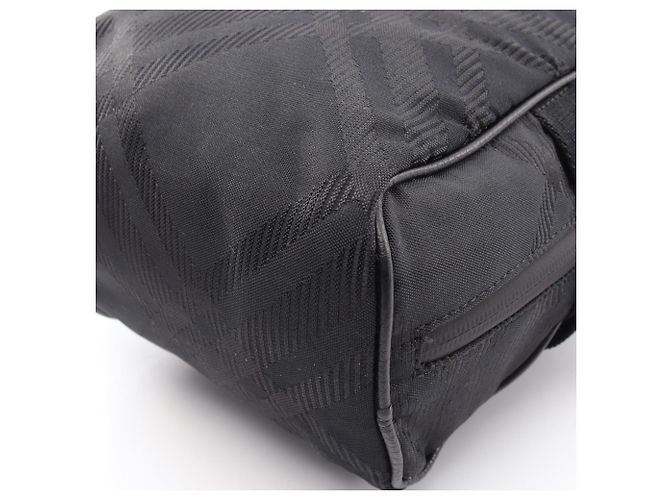 Borsa a tracolla Burberry Check Jacquard Nero - vista 7