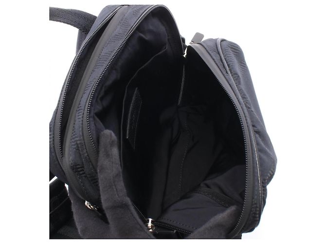 Borsa a tracolla Burberry Check Jacquard Nero - vista 3