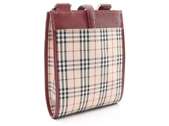 Burberry Nova Check Schultertasche in Multicolor Mehrfarben Beige Bordeaux - Ansicht 2