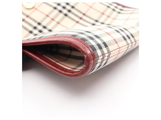 Burberry Nova Check Schultertasche in Multicolor Mehrfarben Beige Bordeaux - Ansicht 8