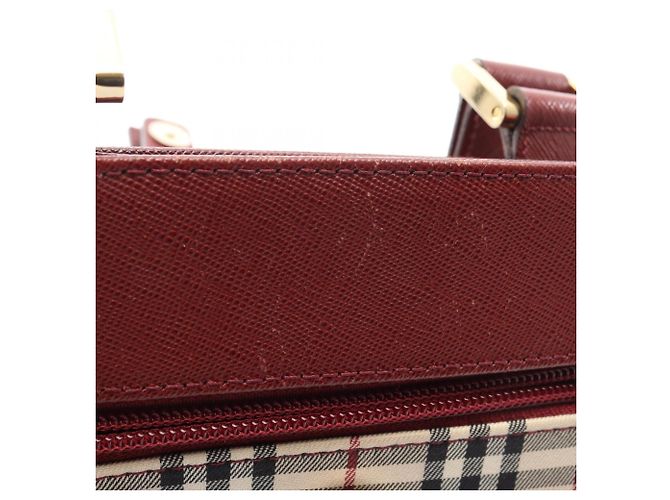 Burberry Nova Check Schultertasche in Multicolor Mehrfarben Beige Bordeaux - Ansicht 9