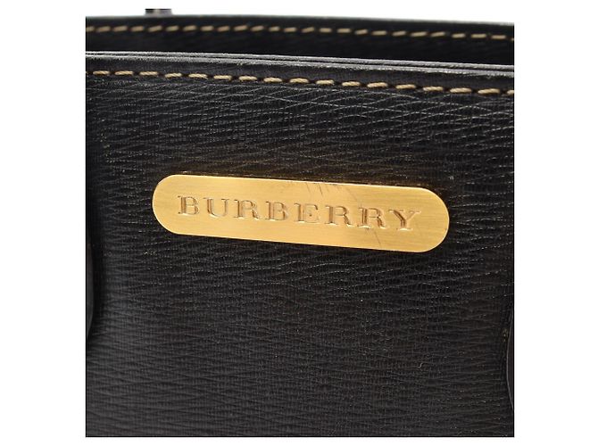 Borsa a mano Burberry in pelle nera Nero - vista 4