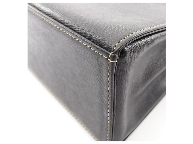 Borsa a mano Burberry in pelle nera Nero - vista 6