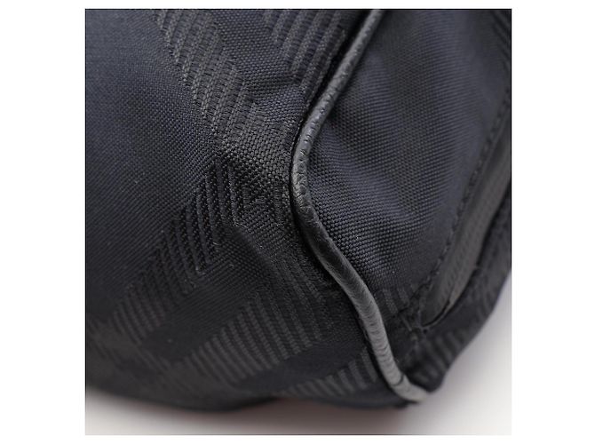 Borsa a tracolla Burberry Check Jacquard Nero - vista 5