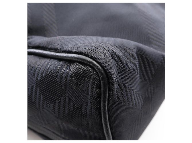 Borsa a tracolla Burberry Check Jacquard Nero - vista 6