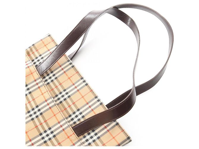 Borsa Tote Burberry Nova Check Marrone Beige - vista 8