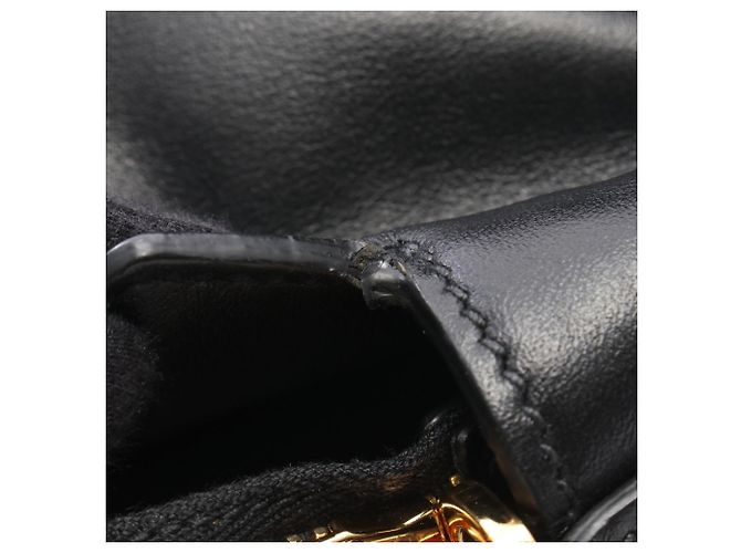 Sac à main 2-Way Miu Miu en cuir noir - vue 7