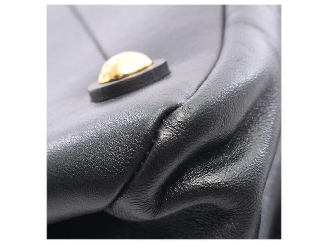 Sac à main 2-Way Miu Miu en cuir noir - vue 8