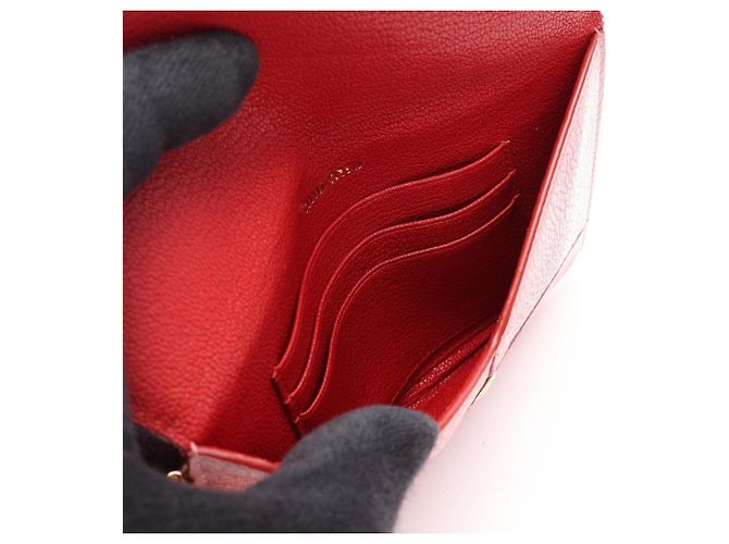 Tarjetero Miu Miu MADRAS LOVE de piel rosa - vista 3