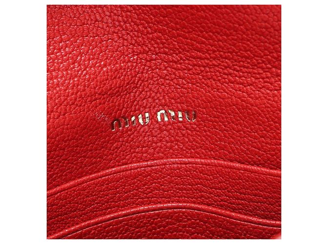 Tarjetero Miu Miu MADRAS LOVE de piel rosa - vista 4