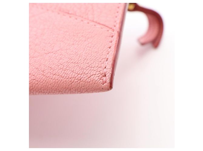 Tarjetero Miu Miu MADRAS LOVE de piel rosa - vista 8