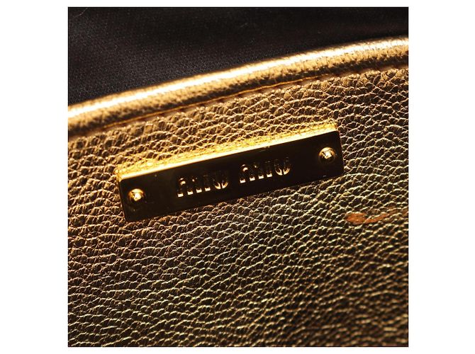 Borsa a mano 2-Way Miu Miu Madras Bianco D'oro - vista 4