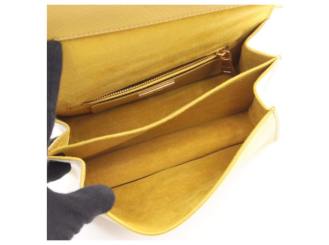 Borsa a tracolla Miu Miu Madras Bianco Giallo - vista 3