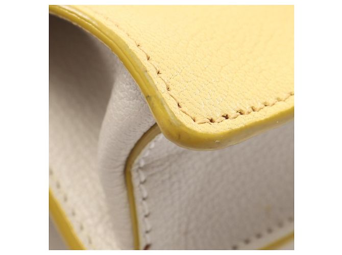 Borsa a tracolla Miu Miu Madras Bianco Giallo - vista 6