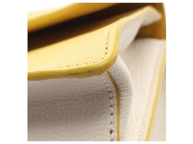 Borsa a tracolla Miu Miu Madras Bianco Giallo - vista 7