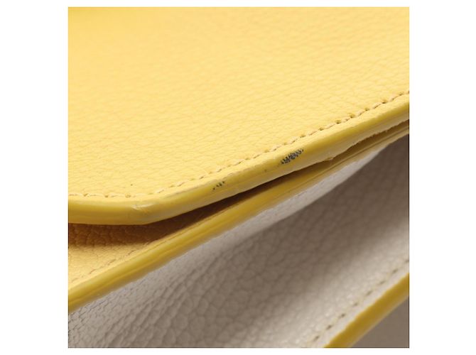 Borsa a tracolla Miu Miu Madras Bianco Giallo - vista 8