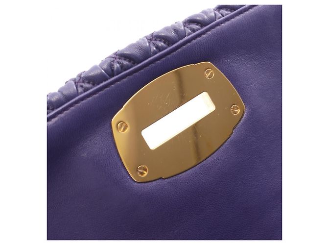 Borsa a mano Miu Miu Matelassé in pelle viola Porpora - vista 6