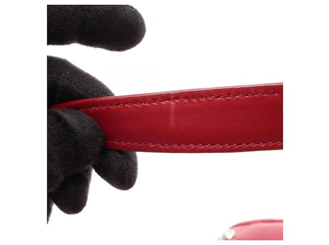 Borsa a tracolla matelassé con borchie Miu Miu Rosso - vista 7