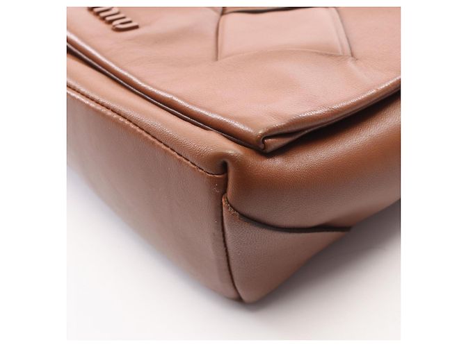 Borsa a tracolla Miu Miu in pelle marrone - vista 6