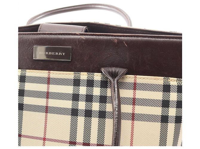 Borsa a mano Burberry Nova Check Marrone Beige - vista 10