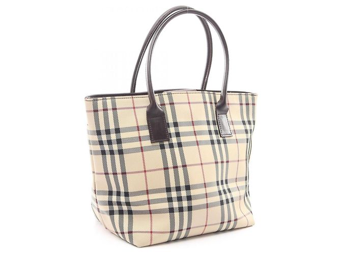 Borsa a mano Burberry Nova Check Marrone Beige - vista 2