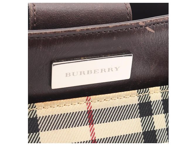 Borsa a mano Burberry Nova Check Marrone Beige - vista 4