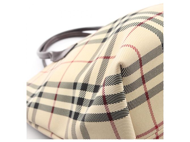 Borsa a mano Burberry Nova Check Marrone Beige - vista 5
