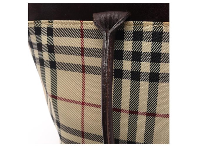 Borsa a mano Burberry Nova Check Marrone Beige - vista 6
