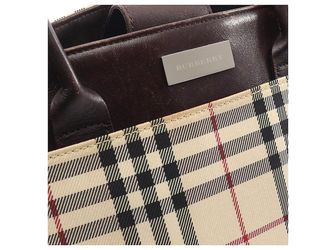 Borsa a mano Burberry Nova Check Marrone Beige - vista 8