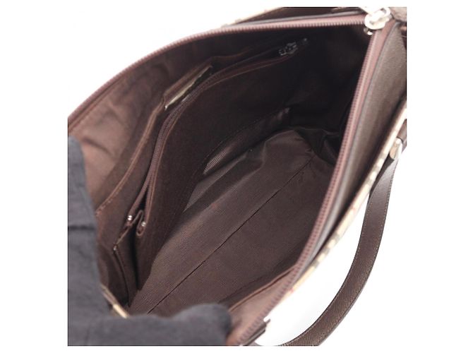 Borsa a mano Burberry Nova Check Marrone Multicolore Beige - vista 3