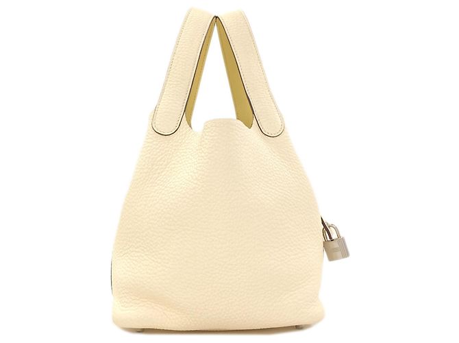Hermès Sac à main Hermes Picotin Lock PM Écru - vue 3