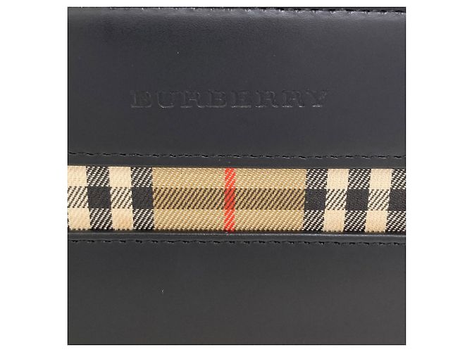 Borsa a mano in pelle Burberry Check da donna Nero - vista 6