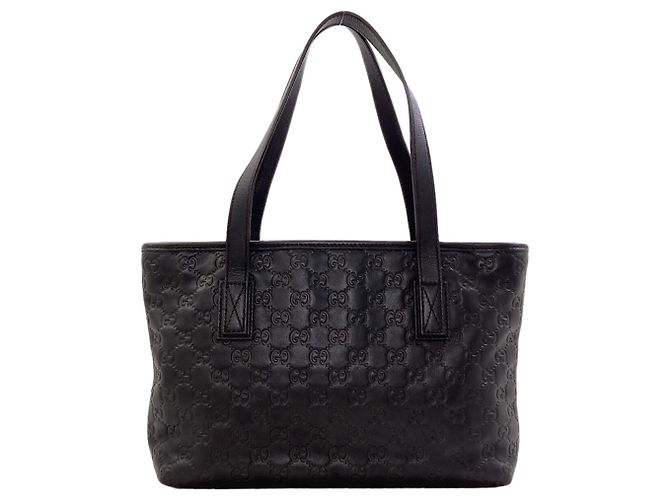 Borsa Tote Gucci 211133 GG Signature Shima Nero - vista 2