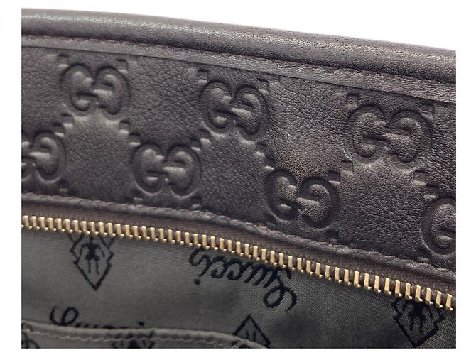Borsa Tote Gucci 211133 GG Signature Shima Nero - vista 7
