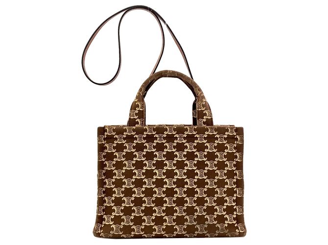 Céline Sac à main 2-Way Celine Small Cabas Thais Triomphe Marron - vue 2