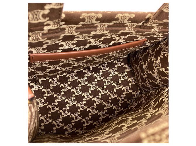 Céline Sac à main 2-Way Celine Small Cabas Thais Triomphe Marron - vue 5