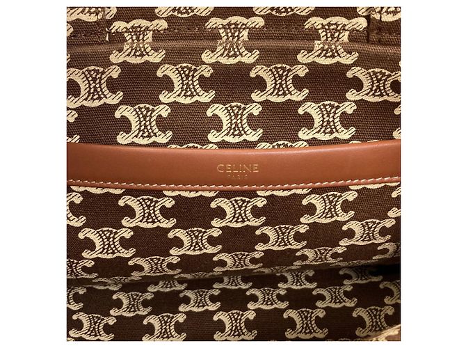 Céline Sac à main 2-Way Celine Small Cabas Thais Triomphe Marron - vue 6
