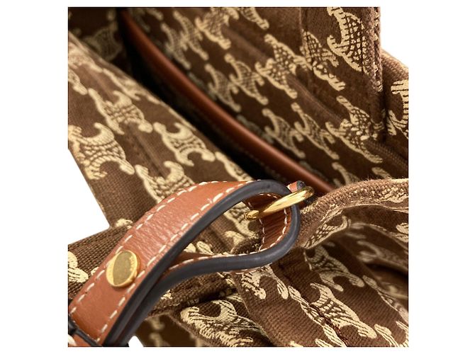 Céline Sac à main 2-Way Celine Small Cabas Thais Triomphe Marron - vue 9