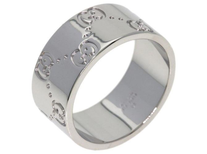 Anello Gucci Icon Wide Band in oro bianco 18K - vista 2